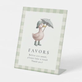 Duck Theme Baby Shower Favor Table Top Sockelschild