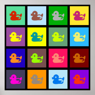 Duck Tile Wallpaper Poster