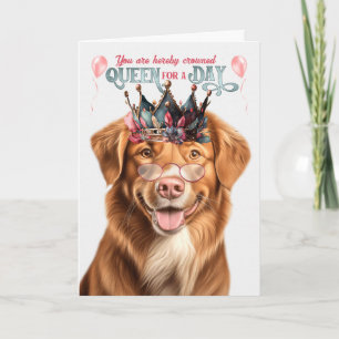 Duck Tolling Retriever Queen Day Funny Birthday Karte