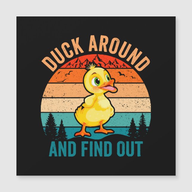 Duck umher und finden Sie heraus Magnetkarte (Vorderseite)