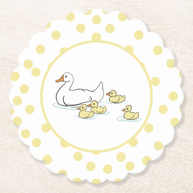 Duck- und Duckling-Babydusche Untersetzer (Vorderseite)