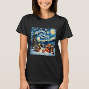 Duck Van Gogh Style Starry Night Weihnachtsfest T-Shirt