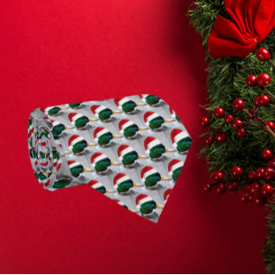 Duck Wear Red Weihnachtsmannmütze Pattern Holiday Krawatte