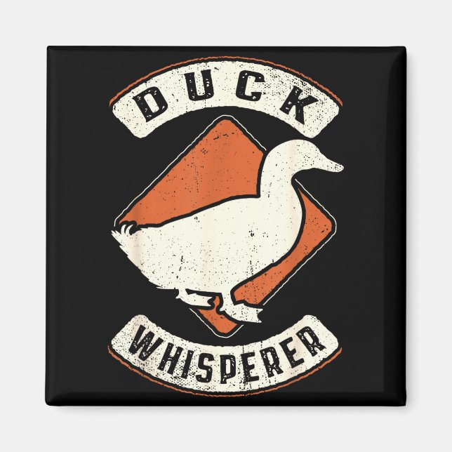 Duck Whisperer Vintage Clic Retro Animal Love  Magnet (Vorne)