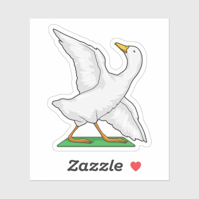 Duck Yoga Mediation Fitness Aufkleber (Blatt)