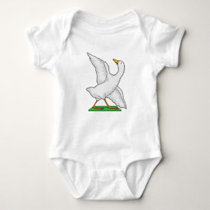 Duck Yoga Mediation Fitness Baby Strampler