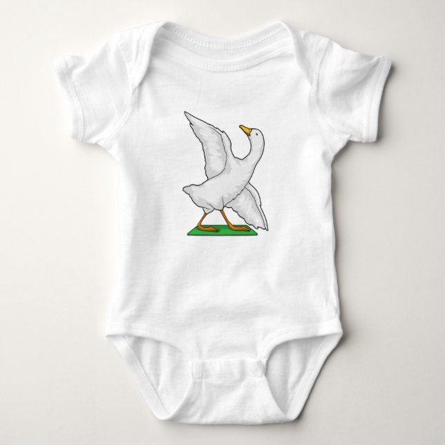 Duck Yoga Mediation Fitness Baby Strampler (Vorderseite)