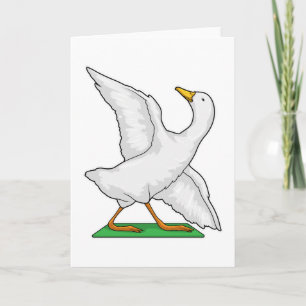 Duck Yoga Mediation Fitness Karte