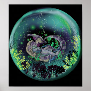 Duckbill Dinosaurier Poster