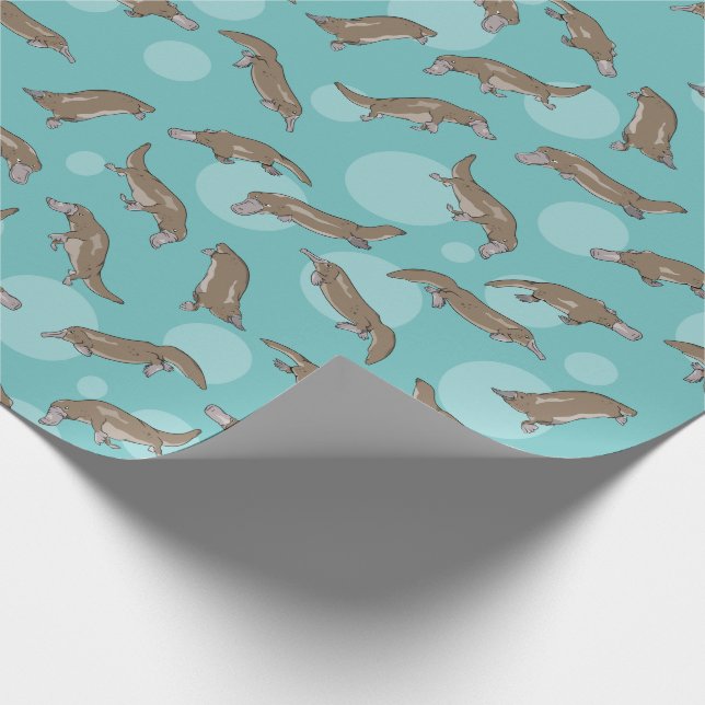 Duckbilly Platypus Pattern Geschenkpapier (Ecke)