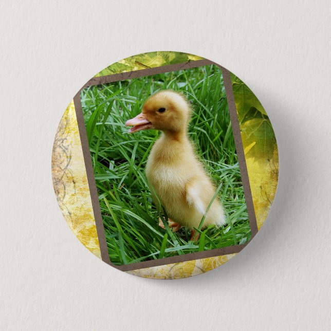 Ducken in das Gras Button (Vorderseite)