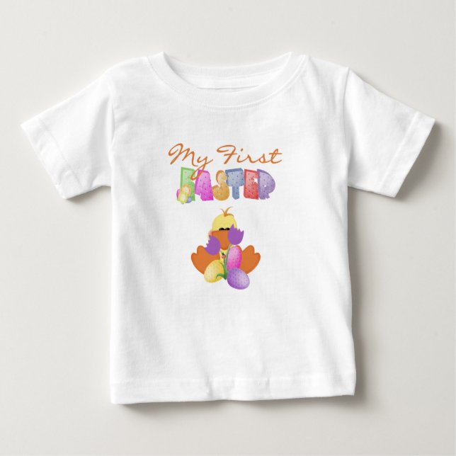 Duckie und Tulpe-erstes Ostern-T-Shirt Baby T-shirt (Vorderseite)