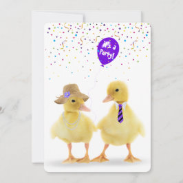 Ducklein mit Party-Ballon Einladung