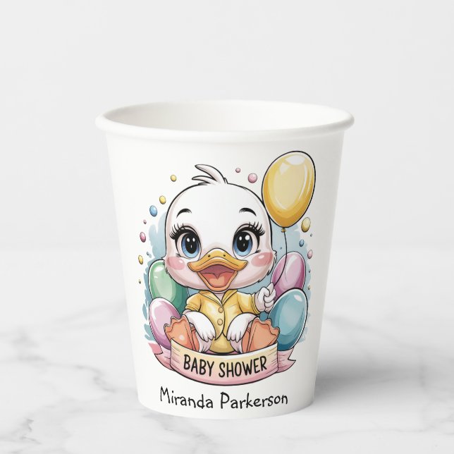 Duckling Baby Duckling Dusche Pappbecher (Vorderseite)
