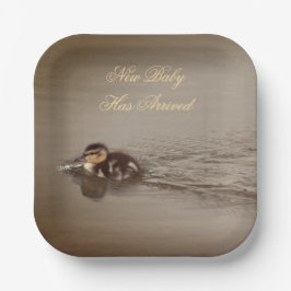 Duckling Baby Shower Paper Plates Pappteller