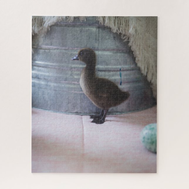 Duckling, Dark Brown Baby Duck Puzzle (Vertikal)