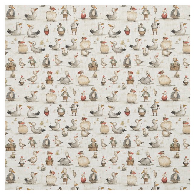 Duckling Delight: Whimsy Duck Stoff (Muster)