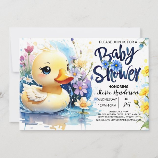 Duckling Duckling Whimsy Einladung (Vorderseite)