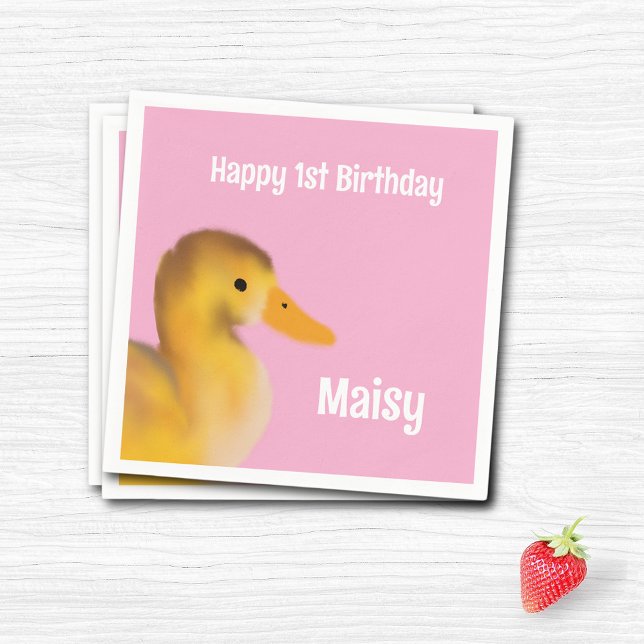 Duckling First Geburtstag Serviette (Von Creator hochgeladen)