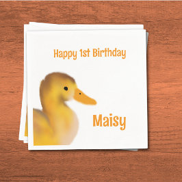 Duckling First Geburtstag Serviette
