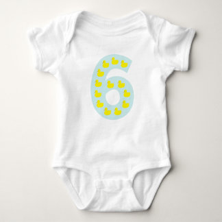 Duckling Nummer 6 in himmelblau Baby Strampler