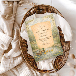 Duckling Pond Baby Shower Einladung