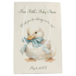 Duckling with Ribbon Baby Shower  Mittlere Geschenktüte