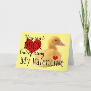 Duckling Yellow Valentine Karte