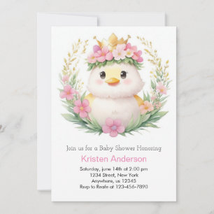 Ducklings and Dreams Girl Baby Shower Einladung