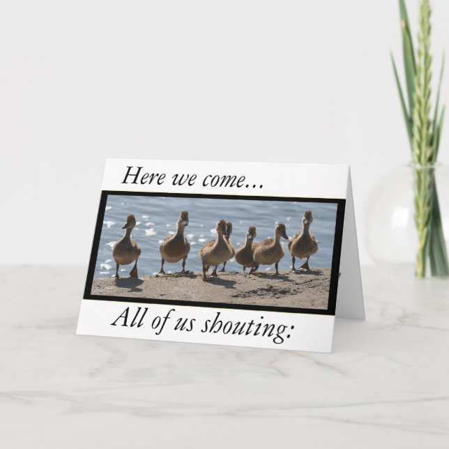 Ducklings Funny Mothers Day Card Karte (Vorderseite)