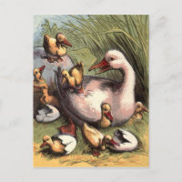 Ducklings gerade Hatched Vintage Image