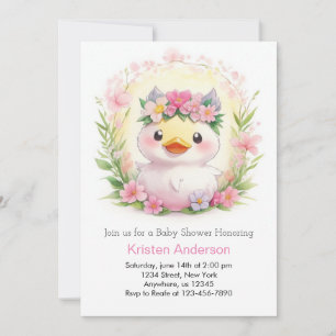 Ducklings in Bloom: Eine Mädchendusche Einladung