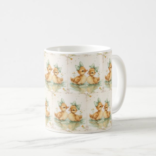 Ducklings und Daisis: Ostern 🌼 ☕ Kaffeetasse (VorderseiteRechts)