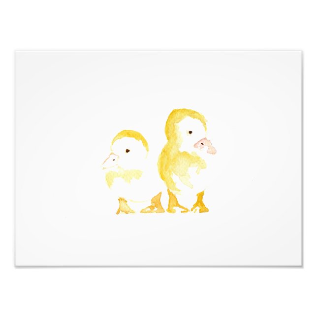 Ducklings Watercolor Fotodruck (Vorne)