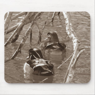 Duckparade aus Holz in Sepia Mousepad