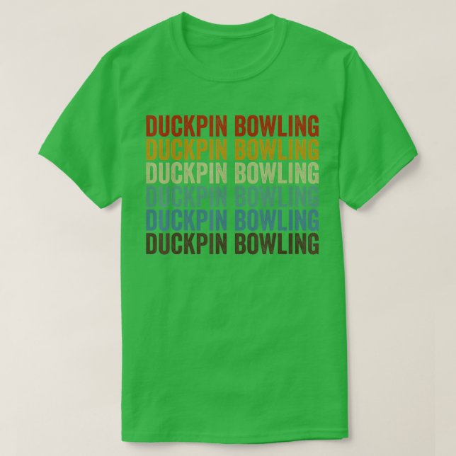 Duckpin Bowling Sports Retro T-Shirt (Design vorne)