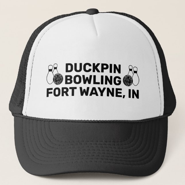 Duckpin Bowling Trucker Hat Truckerkappe (Vorderseite)
