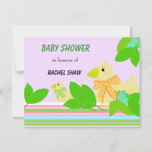 Ducks and Greenery Baby Shower Einladung
