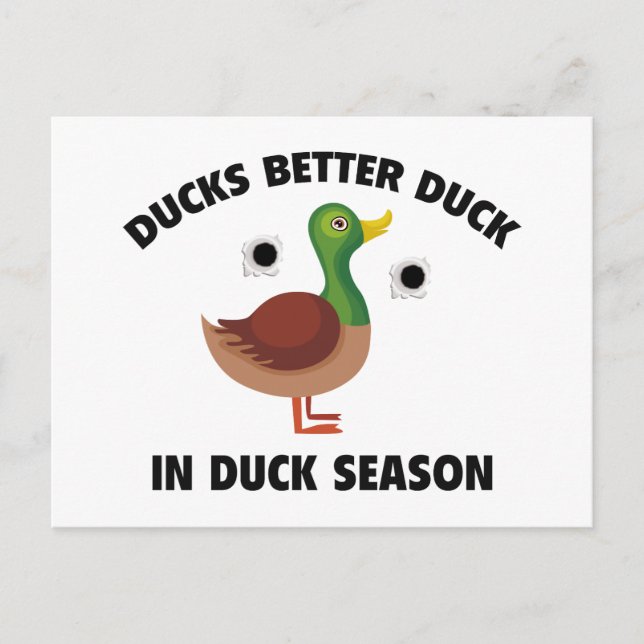 Ducks Better Duck in Duck Saison Postkarte (Vorderseite)