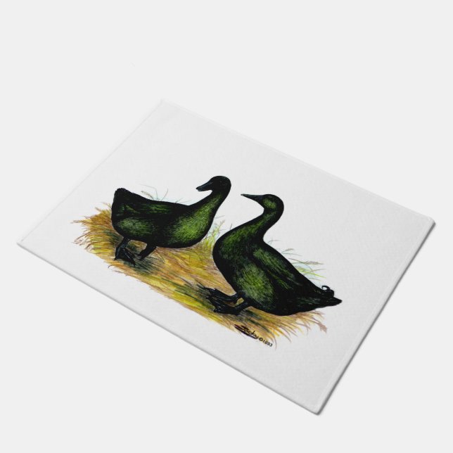 Ducks:  Cayuga Pair Fußmatte (Schrägansicht)