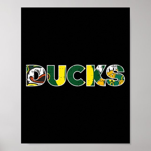 Ducks Game Day Fan Team Srit Srts Men Boys Kinder  Poster (Vorne)