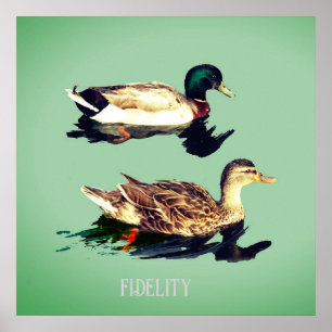 Ducks mallards essbare Zuckerguss Runden Poster