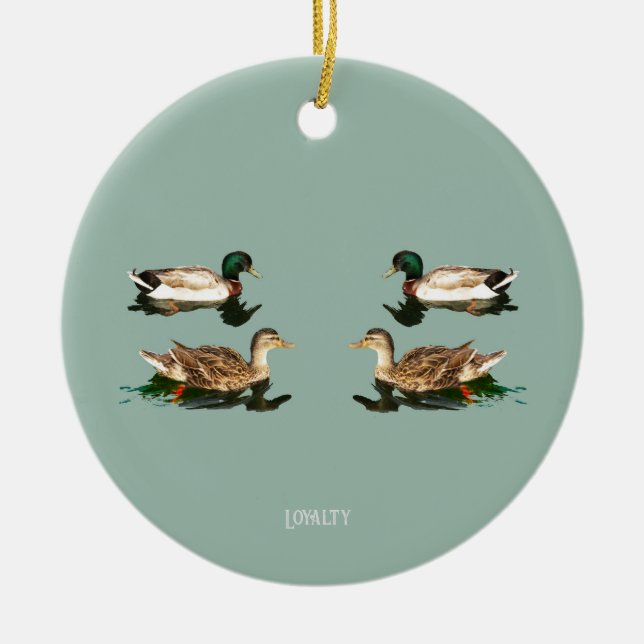 Ducks mallards keramik ornament (Vorne)