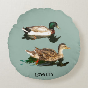 Ducks mallards rundes kissen