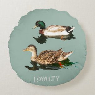 Ducks mallards rundes kissen
