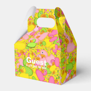 Ducks-n-Dots-Style-2-Gelb-GABLE-FAVOR-Box Geschenkschachtel