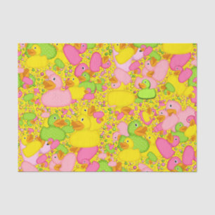 Ducks-n-Dots-Style-2-Yellow-TISSUE-WRAP-PAPIER Seidenpapier