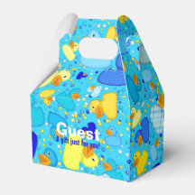 Ducks-n-Dots-Style-3-blau, 2-GABLE-FAVOR-BOX