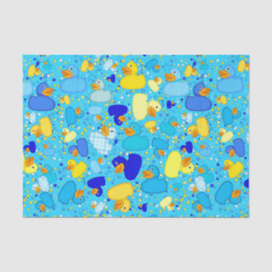 Ducks-n-Dots-Style-3-blau 2-GEWEBE-WRAP-PAPIER Seidenpapier