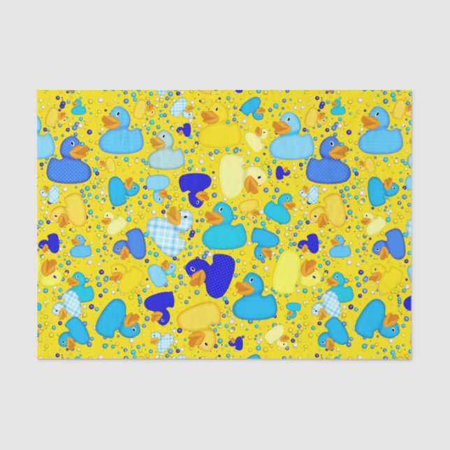 Ducks-n-Dots-Style-3-Drk Yellow-TISSUE WRAP PAPER Seidenpapier (Vorderseite)